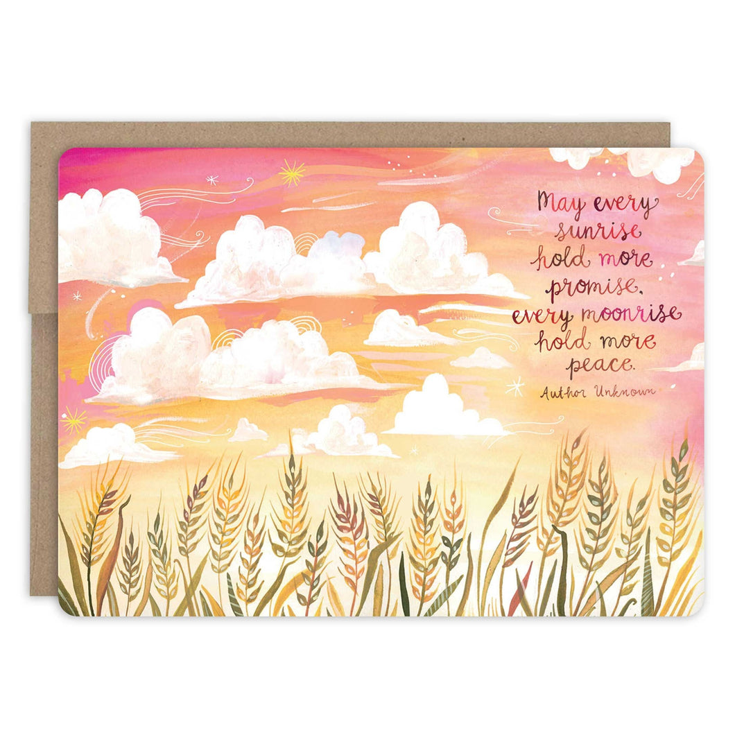 wheatfield sunset card