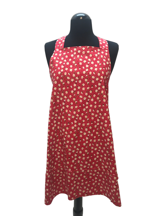 White Daisies & Red Polka-Dots Apron - InRugCo Studio & Gift Shop