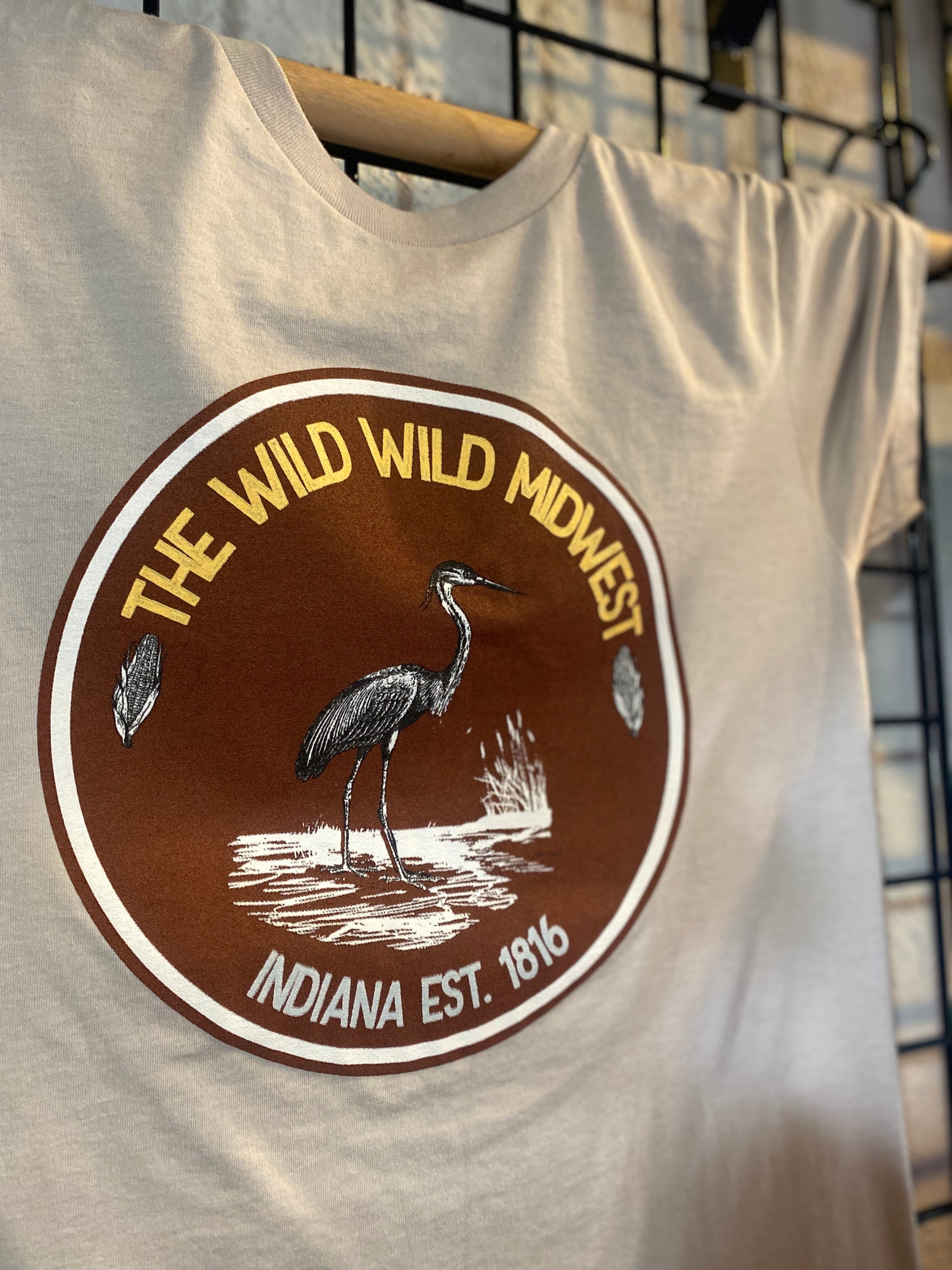 wild wild midwest great blue heron shirt