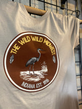 Load image into Gallery viewer, wild wild midwest great blue heron shirt