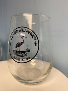wild wild midwest heron wine tumbler