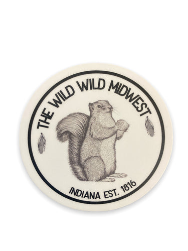 wild wild midwest squirrel sticker indiana