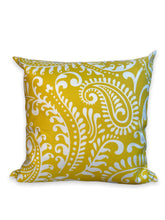 Load image into Gallery viewer, yellow paisley pillows inrugco