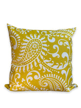 Load image into Gallery viewer, yellow paisley pillows