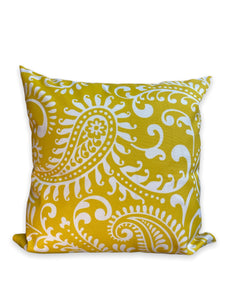 yellow paisley pillows